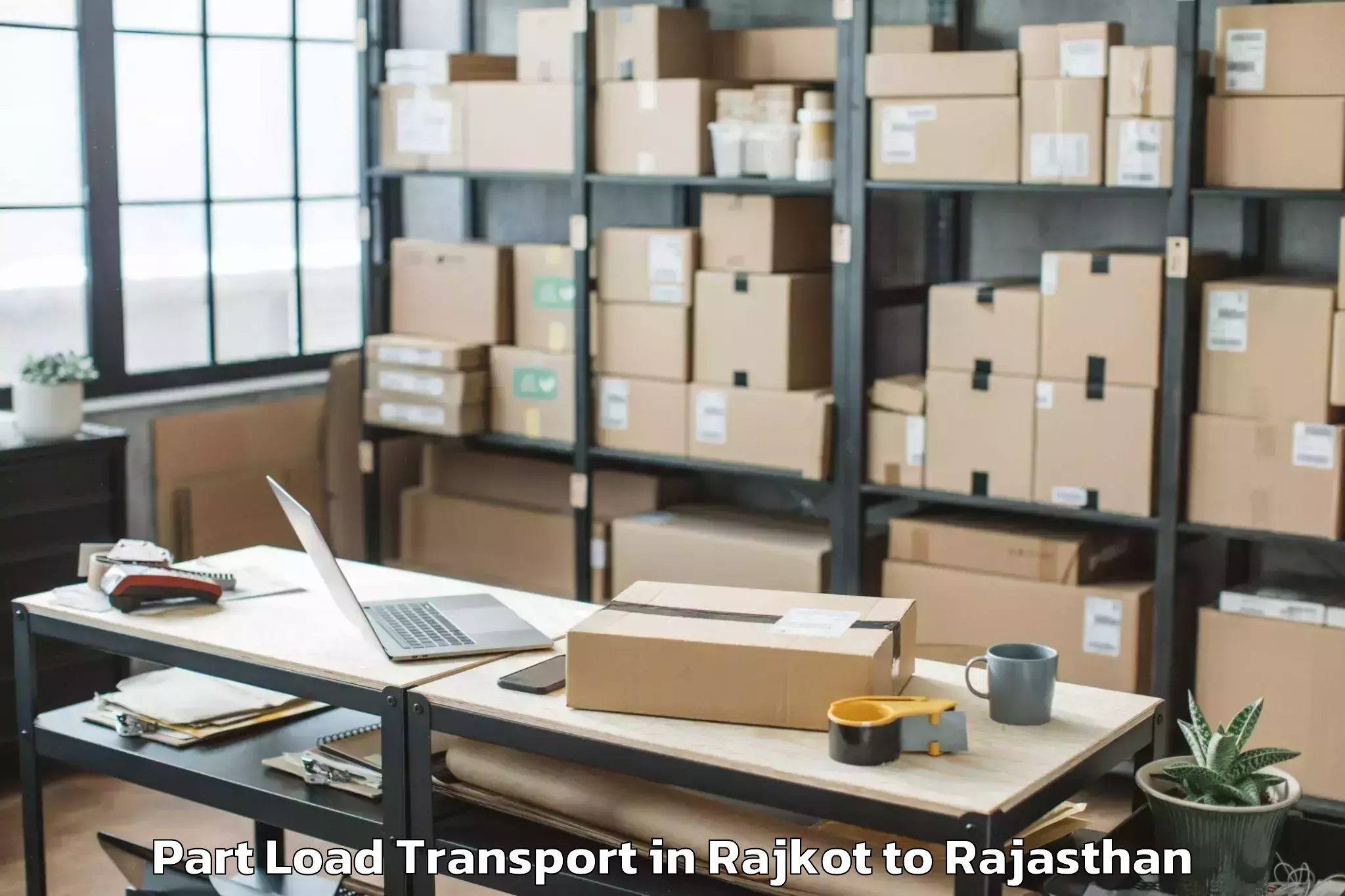 Leading Rajkot to Tonk Part Load Transport Provider